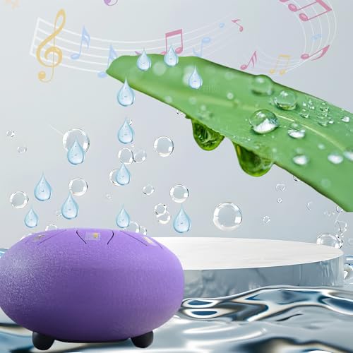 Steel Tongue Drum 6 Inch 8 Notes, Rain Drum Style Calming Percussion Instrument for Relaxation & Meditation, Musical Gift for Adults & Beginners(Lavende) - color: Lavende