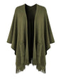 Ferand Shawl Wraps for Women, Cozy Lightweight Poncho Cape with Pockets, Warm for Fall Winter Travel - color: Army Green