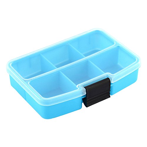 Ruilogod Plastic Desk 6 Compartments Jewelry Storage Box Cotainer Organizer Case (id: f89 b5b 1fa a68 a8d