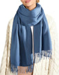 FURTALK Pashmina Shawl Wraps for Women Evening Dresses Blanket Scarves Fashion Scarf Wedding Gifts - color: Cobalt Bluedenim Blu