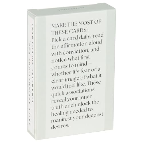 Money Affirmation Cards – 50 Daily Positive Affirmations for Wealth, Prosperity & Financial Success – Educational Money & Business Mindset Card Deck – Money Flash Cards (3.42" x 2.24")