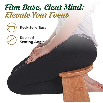 MONK & LLAMA Meditation Bench - color: Black, style: Curved