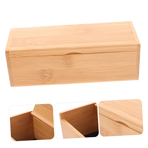 ABOOFAN 2pcs Bamboo Keepsake Storage Box with Lid Versatile Organizer for Jewelry Eyeglasses Crafts Sturdy Retro Design for Practical Use