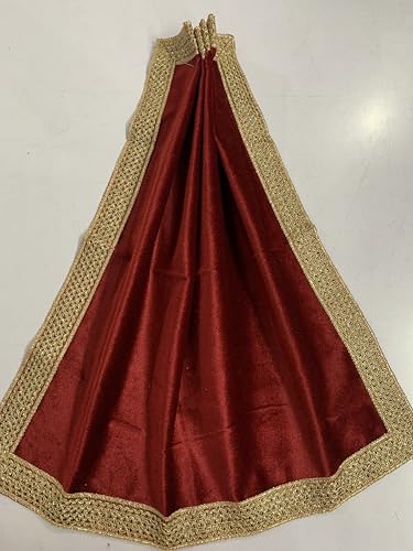 SMMS Spiritual Velvet Table Cloth Altar Tarot Spread (Maroon, Small- 46cm*46cm/ 18inch*18inch) - color: Maroon, size: Small- 46cm*46cm/ 18inch*18inch