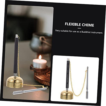 Telescopic Chime for Meditation and Rituals Flexible Buddha Utensil for Temple Use Lightweight Dharma Tool for Ceremonies Simple and Practical Design for Chanting