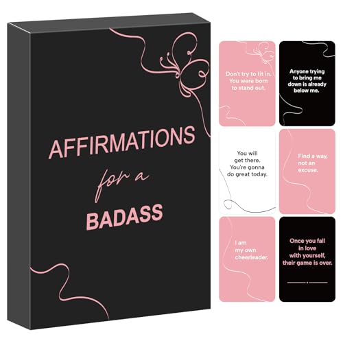 Thboxes 52 Affirmation Cards for Women - Inspirational Gifts, Birthday or Recovery Gifts, Burnout Support & Life Transition Tool, 400gsm Thick Matte Cards, Rounded Edges, for Meditation or Journaling