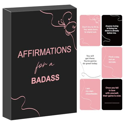 Thboxes 52 Affirmation Cards for Women - Inspirational Gifts, Birthday or Recovery Gifts, Burnout Support & Life Transition Tool, 400gsm Thick Matte Cards, Rounded Edges, for Meditation or Journaling