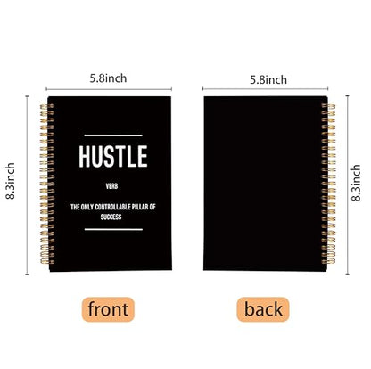 Hustle Definition Inspirational Notebook, Motivational Journal Gifts for Coworkers Women Men, Inspiring Work Spiral Notebooks 5.5x8.3 Inch - color: 21-explanation-notebook