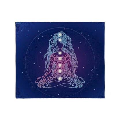 CafePress Yoga Girl Detailed Design Throw Blanket Super Soft Fleece Plush Throw Blanket, 60"x50"