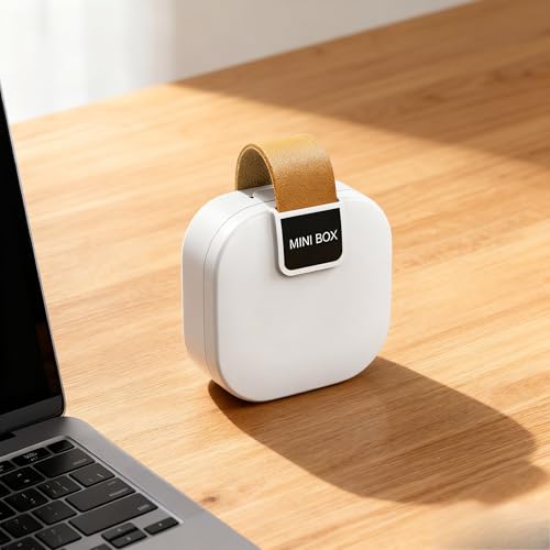 PP Plastic Storage Box with Handle, Portable Small Organizer for Travel & Daily Use (White) - color: White