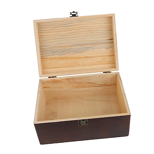 TOPPERFUN Sundries Storage Box Retro Wooden Organizer for Jewelry Items Decor Multi-functional Holder for Desktop Use