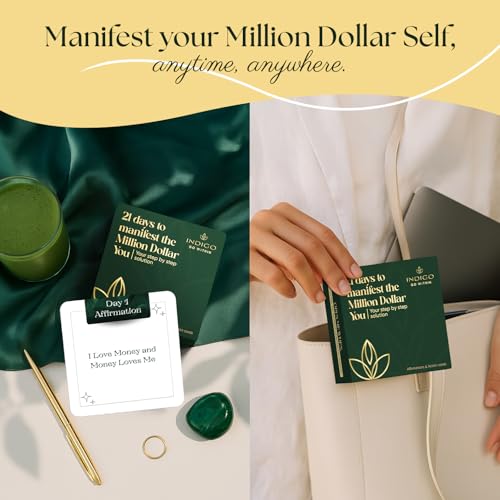 Money Manifestation Cards NLP Neuroscience Based 42 Positive Daily Affirmations and Journaling Prompt Deck Become Your Abundant Rich self Mindful Affirmations for Men and Women