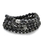 Buddha Charm Meditation Jewelry of 108 Mala Prayer Beads Bracelet or Necklace - style: Labradorite