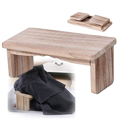 Meditation Bench Portable, Meditation Stool Kneeling with Foldable Legs Hinges Yoga Benches Ergonomic Bamboo Wooden Chair Folding Prayer Seat for Deeper Meditation(Color:Wood Color)