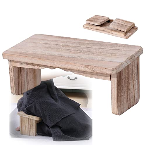 Meditation Bench Portable, Meditation Stool Kneeling with Foldable Legs Hinges Yoga Benches Ergonomic Bamboo Wooden Chair Folding Prayer Seat for Deeper Meditation(Color:Wood Color)
