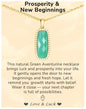 Natural Gemstone New Beginnings Birthday Graduation Gifts 925 Silver Jewelry Plated with 18K Gold Protection Necklace for Women - color: Prosperity & New Beginnings