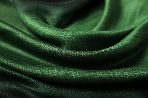 WINCESS.YU Women Gradient Scarf Long Shawls and Wraps Fashion Plain Pashmina Formal Scarf - color: Green Gradient