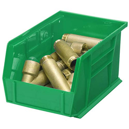 Akro-Mils 30237 AkroBins Plastic Storage Bins, Space-Saving Stackable Bins for Garage, Pantry, Craft Organization, 9" x 6" x 5", Green, 12-Pack - color: Green