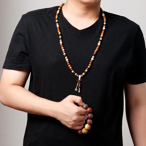 Handcrafted Wooden Bead Bracelet Multi-Color Prayer Bracelet,1pc/pack - style: Dia.20mmX12pcsJingGong