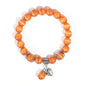 Natural Stretch Gemstone Bracelet Healing Stone Beaded Bracelets for Women Men Gifts (Unisex) - color: Champagne