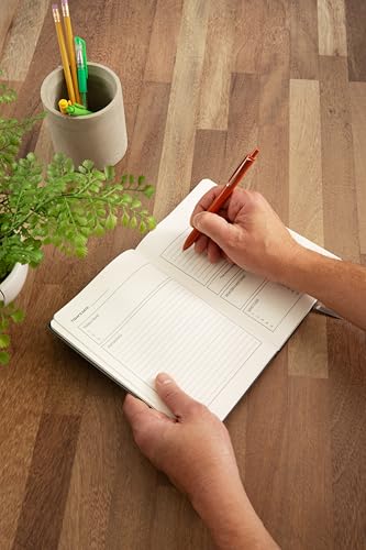 Journal for Men & Women – Premium Vegan Leather 184 Pages Guided Journal with Daily Prompts for Graditude, Mental Wellness, Reflection, Goal-Setting, Mindfulness, and Motivation for Growth