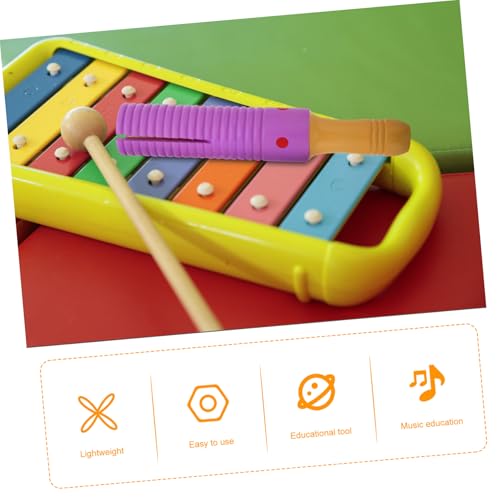 Abaodam Montessori Wooden Music Educational Percussion Blocks with Rhythm Sticks Guiro Instrument for Preschool Musical Training Engaging Early Education Resource