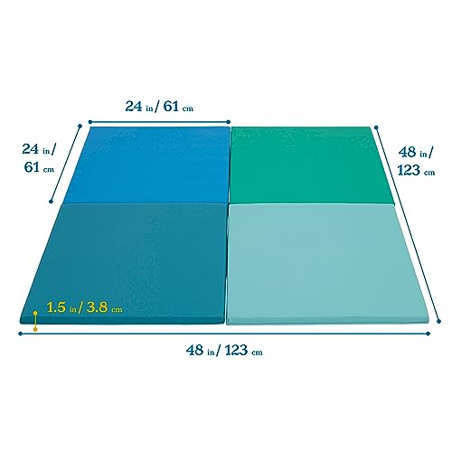 ECR4Kids SoftZone Play Patch Activity Mat Squares, Modular Playmat, Contemporary, 4-Pack - color: Contemporary