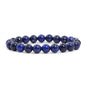 Justinstones Gem Semi Precious Gemstone 8mm Round Beads Stretch Bracelet 7 Inch Unisex - color: Dyed Lapis