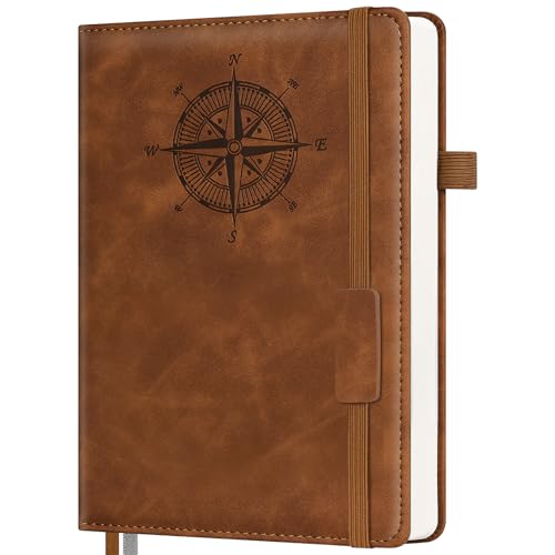 Notebook Journal for Women Men: Leather Journal for Writing, Hardcover College Ruled Journals Notebooks with Thick Paper, Large A4 Daily Journal for Travel, Diary, Gifts for Teens, 8.5"×11", Coffee - color: Coffee, size: A4