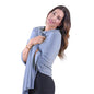 Travel Shawl Wraps for Women - 68x35in Wrap. Lightweight Pashmina, Airplane Travel Blanket Scarf. Made In USA - color: Classic Jersey - Serenity Blue
