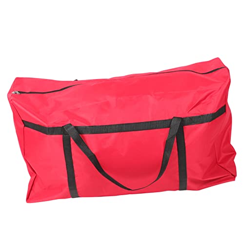 Capacious Storage Bag with Handle for Moving Travel and Organizing Large Oxford Cloth Luggage Bag for Bedding Clothing and Sundries Space-saving - color: Red