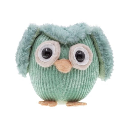 Etistta 3PCS Owl Plush for Home Decor 5 inch, See No Evil Hear No Evil Speak No Evil Owl Gifts for Women Bedroom Bird Christmas Decoration (Green)