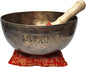 Royal Kurta Devyom 10"" Large Hand Hammered Himalayan Full Moon Singing Bowl Meditation Healing Bowl With Mallet And Silk Cushion, SINGING-NEW-153