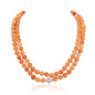 mala Beads Necklace for Women Man, mala Bracelet, Prayer Beads Necklace - color: orange carnelian no tassel