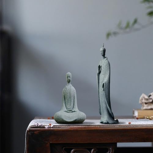 Home Buddha Statue for Home, Zen Desktop Buddha Statue Set of 3, Chinese-Style Tranquil Decorative Figurines for Zen Gardens and Meditation Spaces,