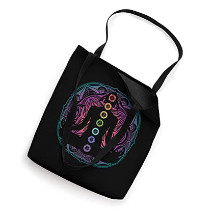 Buddhism Yoga Meditation Seven Chakra Symbols Buddhist Hindu Tote Bag