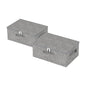 Blanket Bags with Lid, Foldable Underbed Storage Bins, Home Basket Container for Organizing Clothes, Shoes, Pillows, 14.9x10.2x5.9Inches, Grey, 2 Pack