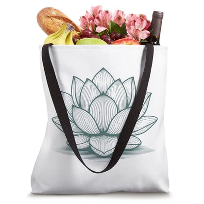 Floral Lotus Spiritual Yoga Meditation Mindfulness & Pilates Tote Bag