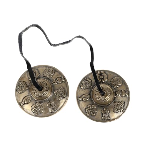 SECFOU Yoga Meditation Bell Pure Copper Handmade Cymbal Sturdy and Design Harmonic Tones for Relaxation
