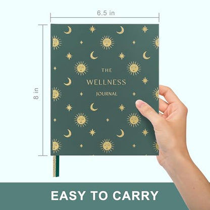 &And Per Se Wellness Journal, Self Care & Daily Journal for Women, Mental Health Planner with Habit Tracker, Diet & Goals, Undated, Gift-Ready (Celestial Green) - color: J-Celestial Green