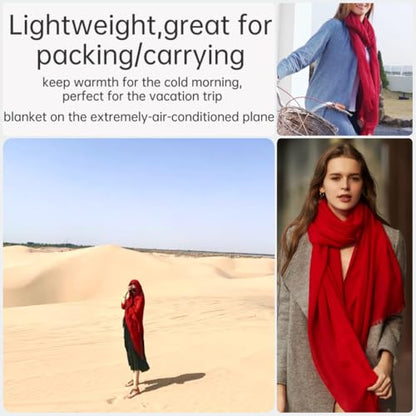 Harewom Lightweight Gauze Linen Feeling Shawl Wraps for Women Beach Summer Scarf for Evening Wedding Dresses - color: Shawl Wraps - Wine Red