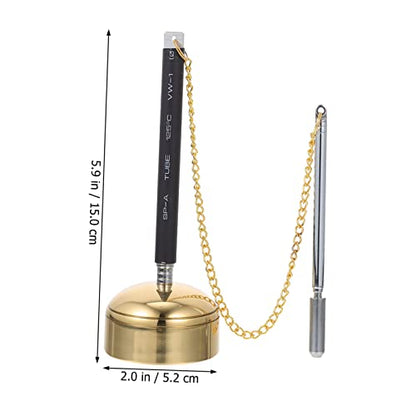 POPETPOP Flexible Telescopic Buddhist Chime for Temple Rituals Meditation Sound Handbell Instrument Clear Crisp Knocking Sturdy Material Buddha Utensil for Prayer and Dharma Use
