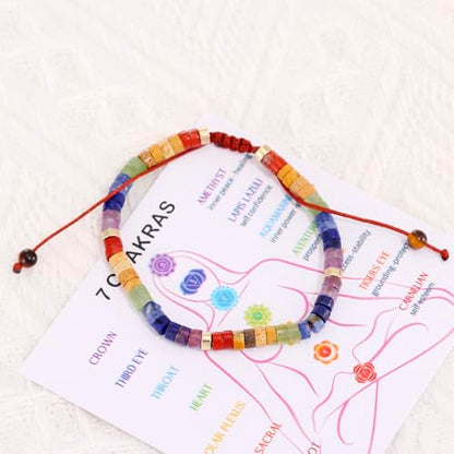 HUTIMY Chakra Bracelets for Women Jewelry Ornament Spiritual 7 Chakras Healing Crystals Gifts Meditation Bracelet