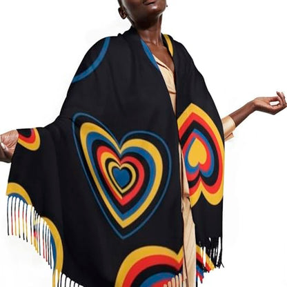 Ladies Warm Autumn Scarf Pashmina Wraps Shawl Winter Cozy - color: Picture (377)