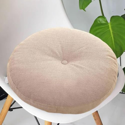 Round Cushion, Meditation Cushion, Multifunctional and Comfortable Premium Quality for Sofa Bed, Adults and Children, Beige