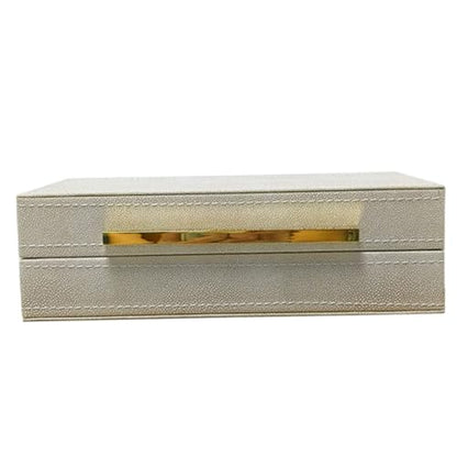 Decorative Box, 9.8 * 6.3 * 3.1inch Faux Leather Decorative Storage Boxes with Lids, for Modern Home Decor, Jewelry Organizer Home..