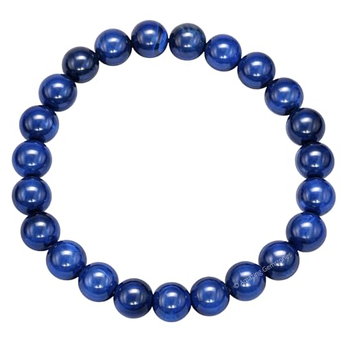 Amazing Gemstone Crystal Bracelet for Women Men's Gifts - Protection Healing Crystal Bracelet - 8mm Gemstone Beaded Stretchable Bracelet Pulseras Para Hombres Mujer Stocking Stuffers Mothers Day Gift (Blue Cat's Eye) - color: Blue Cat's Eye