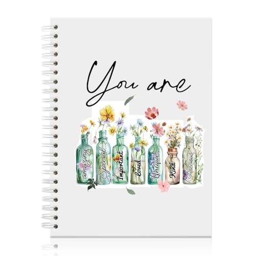You Are Amazing Spiral Journal Notebook for Women, Funny Notebooks for Coworkers, Appreciation Gifts for Grandma Mom Aunt, Inspirational Birthday Gifts for Sister Daughter BFF Friend