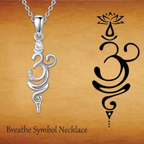 Sterling Silver S925 Om/AA Necklace Sobriety Gifts for Women Christmas Gift - style: Om