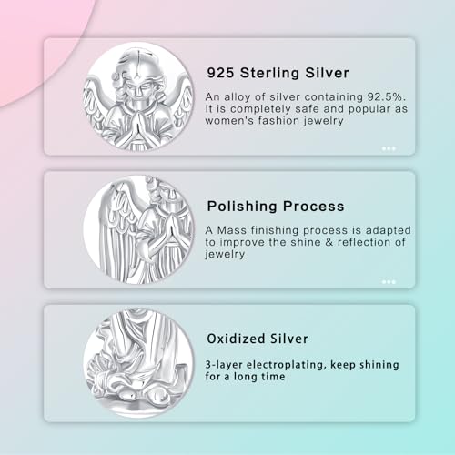 Prayer Cross Elephant Airplane Suitcase Charm 925 Sterling Silver Charms fits for Bracelets Necklace Pendant Bead Charms Jewelry Gift for Women Family - color: Prayer Angel Charm